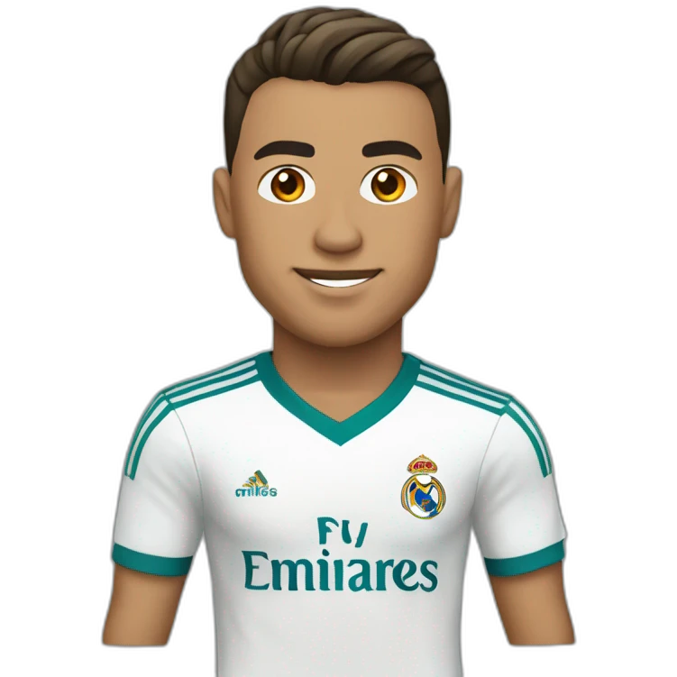 Ronaldo with real madrid jersey emoji