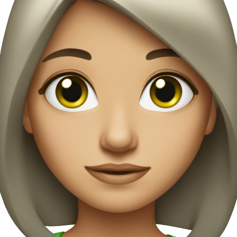 Brune Green eyes emoji