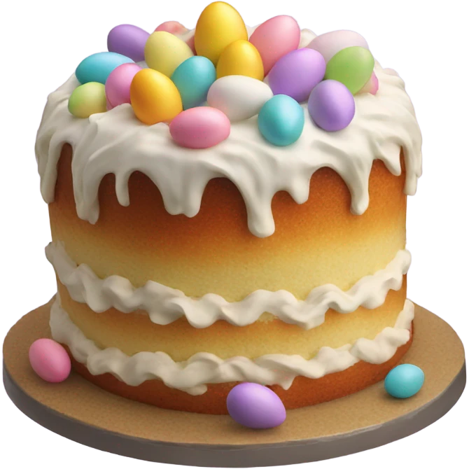 Realistic detailed Easter cake emoji
