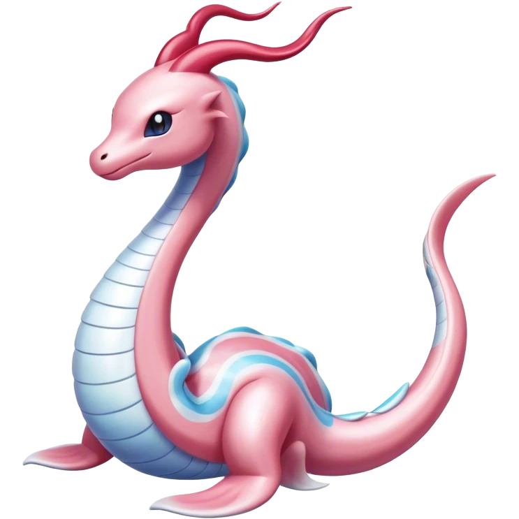 Milotic-Dragonair-Dratini-hybrid, full body emoji