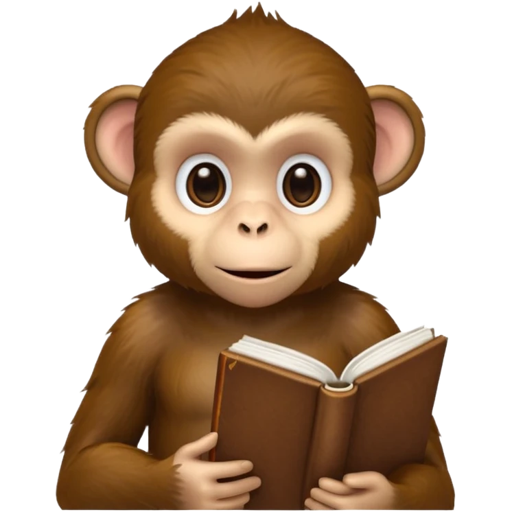 Monkey with book emoji