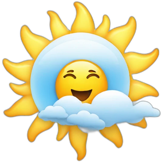 sun with cloud emoji