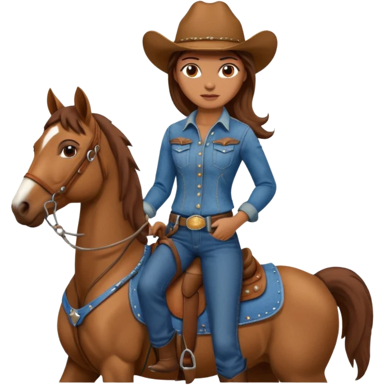 covboy on the horse woman  emoji