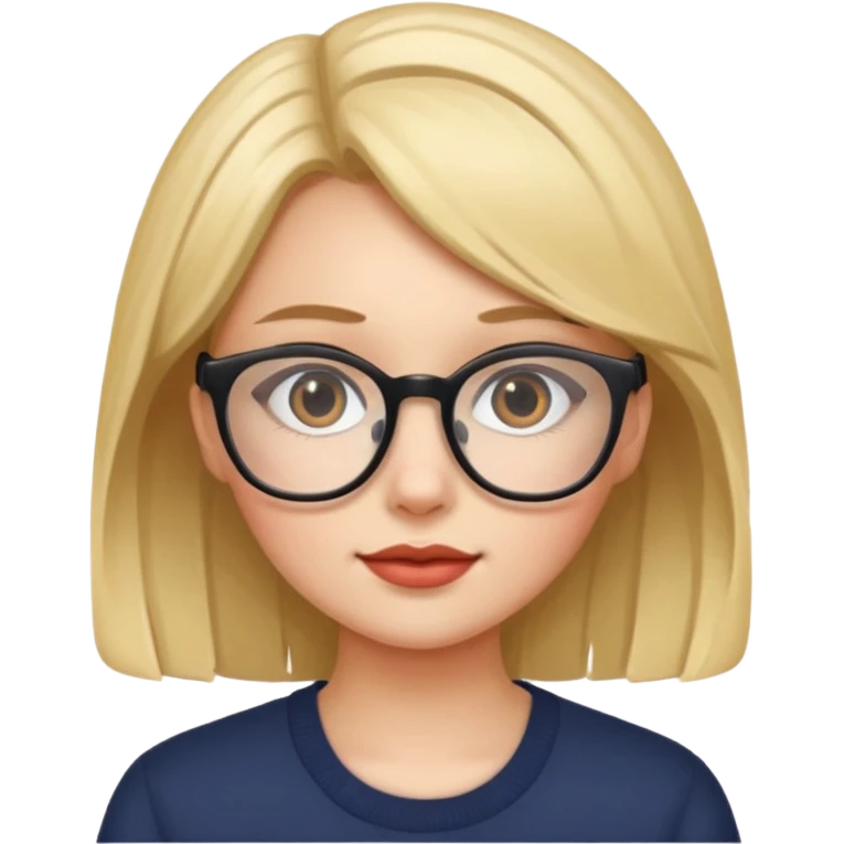 big spects with girl emoji