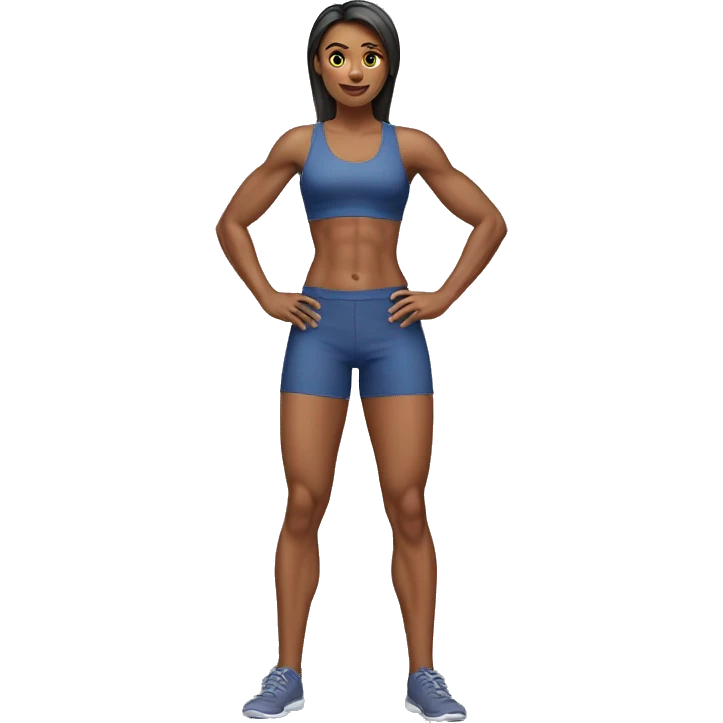 Woman leg muscles, fit woman emoji