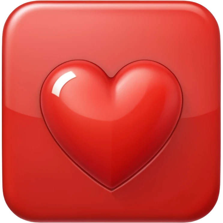 Make a red heart with the letter L inside emoji