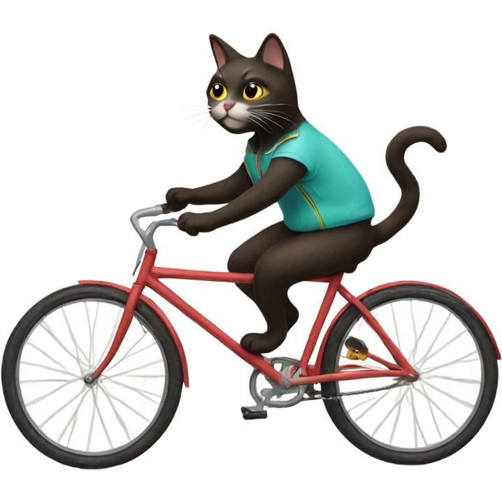 cat riding a bike  emoji