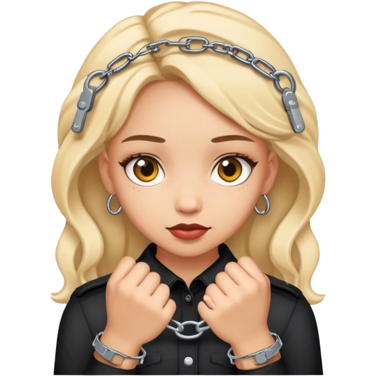 Tefi girl with handcuffs emoji