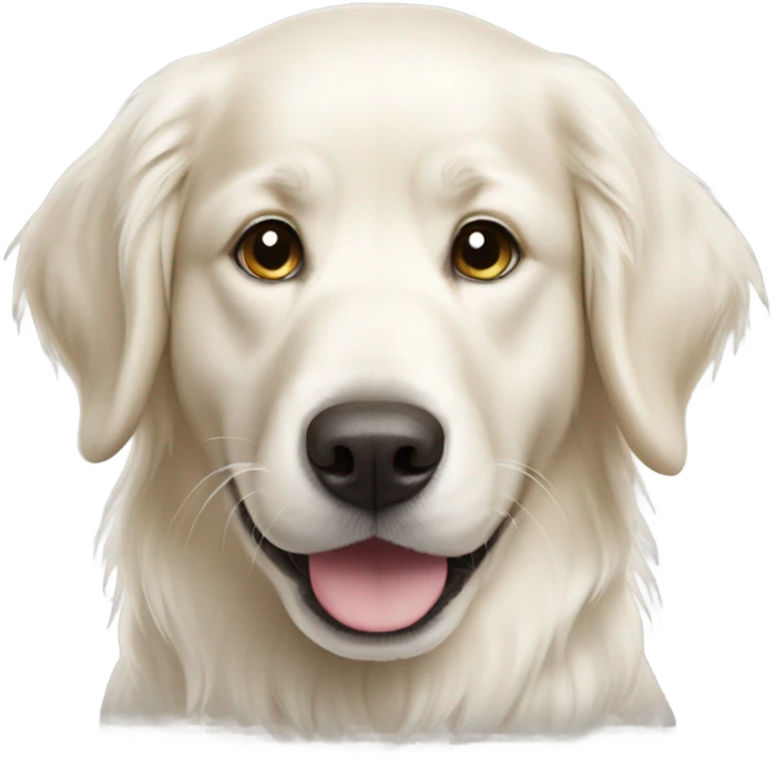White golden retriever  emoji