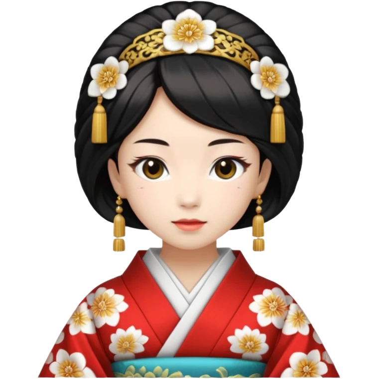 Japanese Princess with in ceremonial robe kimono emoji