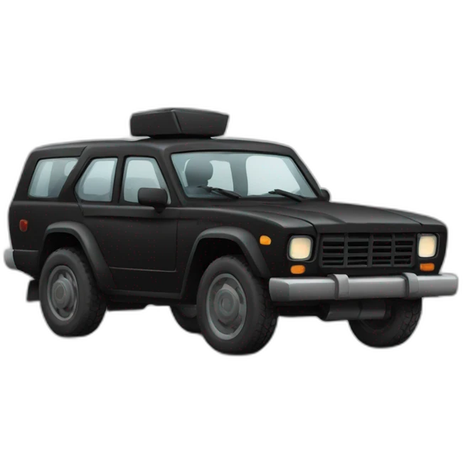 voiture noir armée emoji