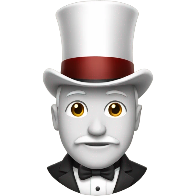 elon mush wearing a top hat emoji