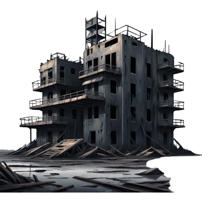 Gloomy Dystopian Apocalyptic Aesthetic Scenery Deco emoji