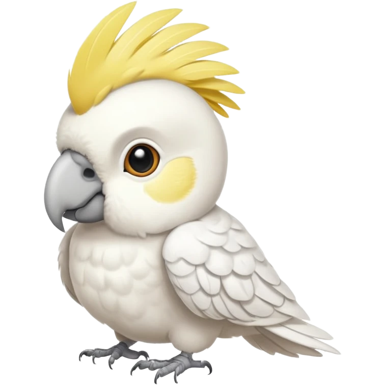 cute white cockatiel parrot bird emoji