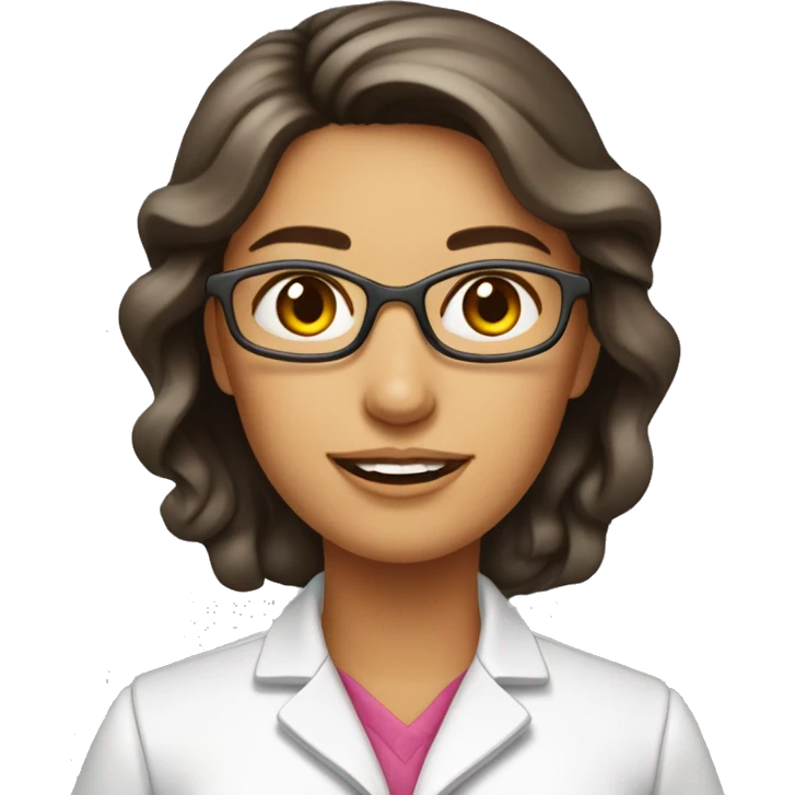 Laboratoire de chimie femme brune  emoji