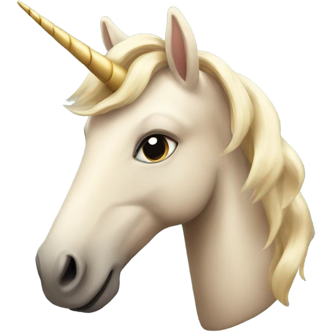Beige unicorn  emoji