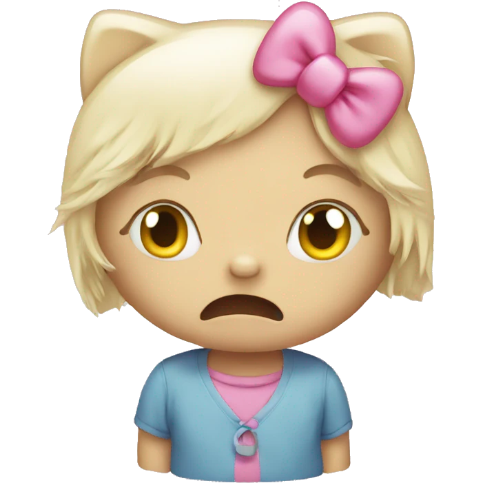 Hello kitty crying emoji