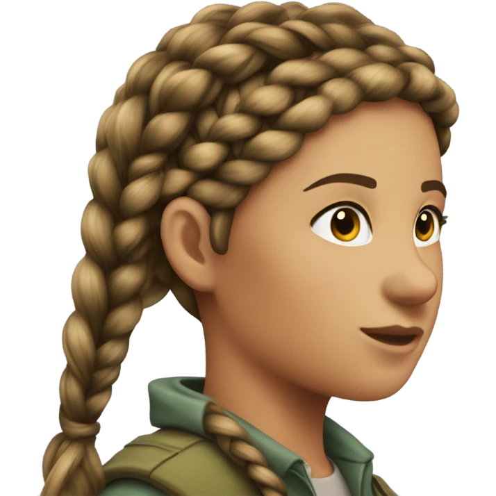 Braided hair upland hunter girl emoji
