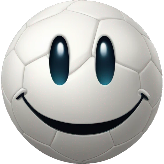Football ball with smile  emoji