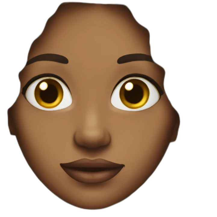 Young Black women lips long hair emoji