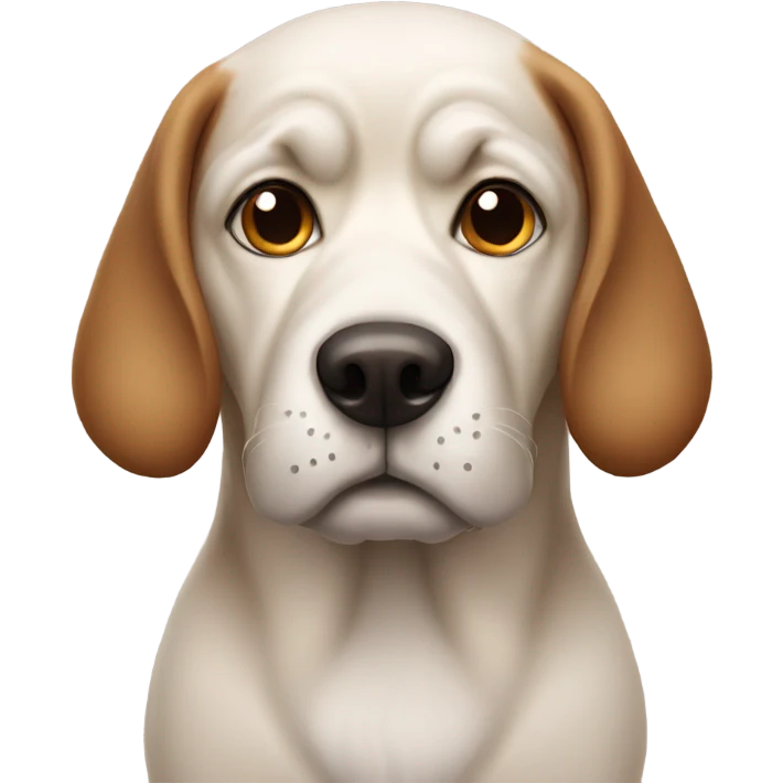 Serious dog emoji