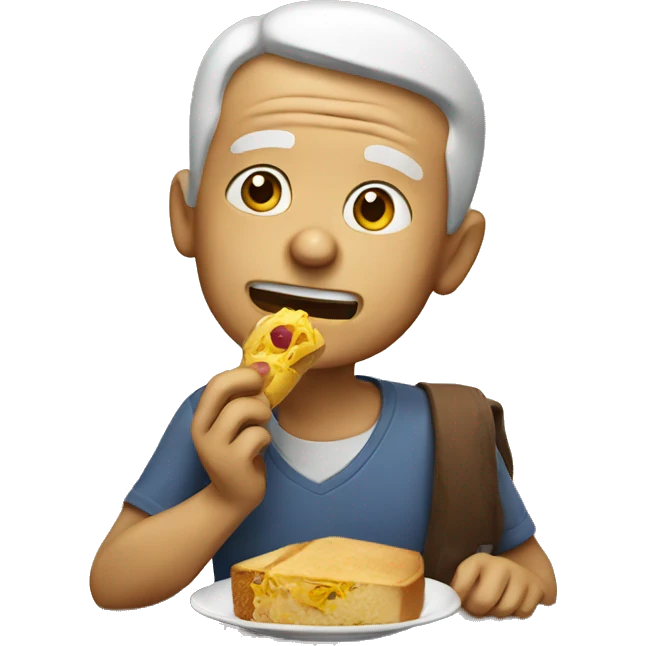 senior is eating emoji
