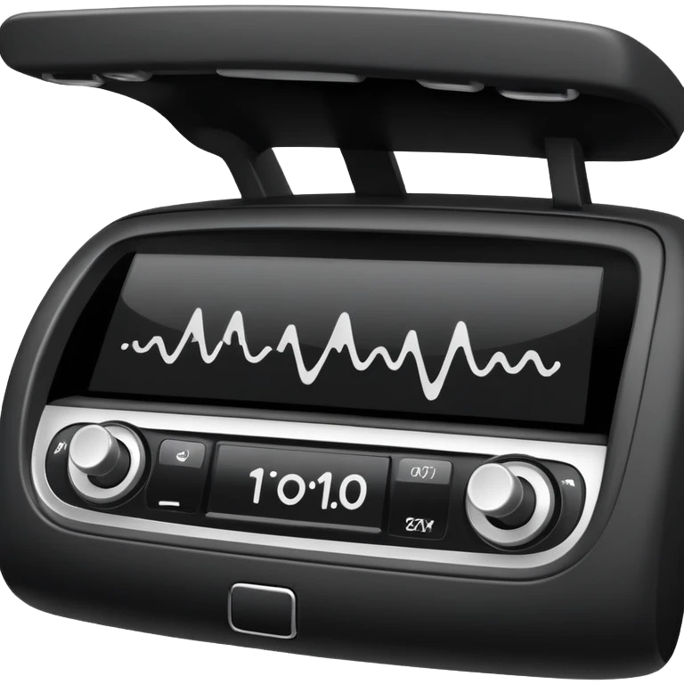 Car dashboard with sound waves showing squeaks and rattles emoji