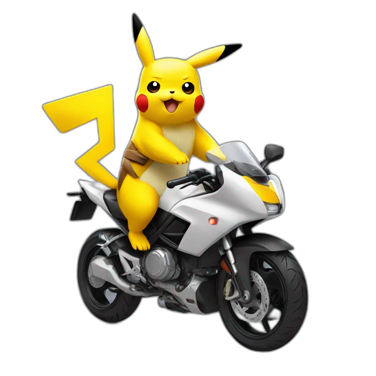 Pikachu en moto emoji
