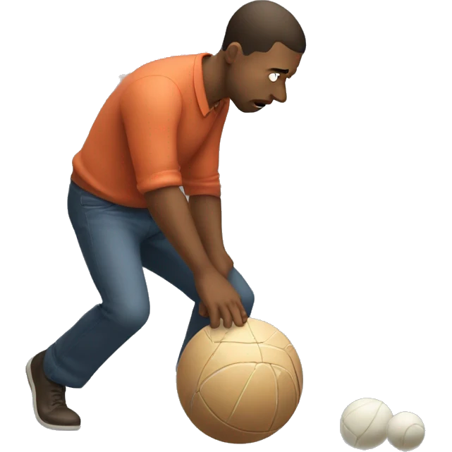 Man fumbling ball emoji