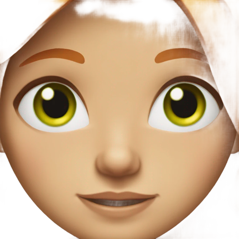 Girl with ginger hair and green eys emoji