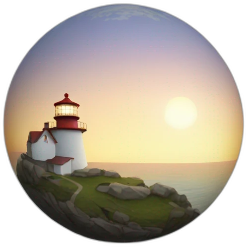spherical lighthouse emoji