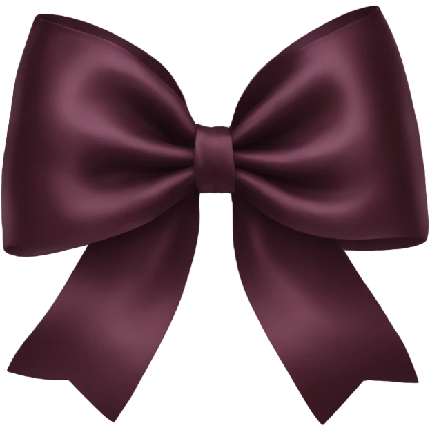 dark burgundy silk bow emoji