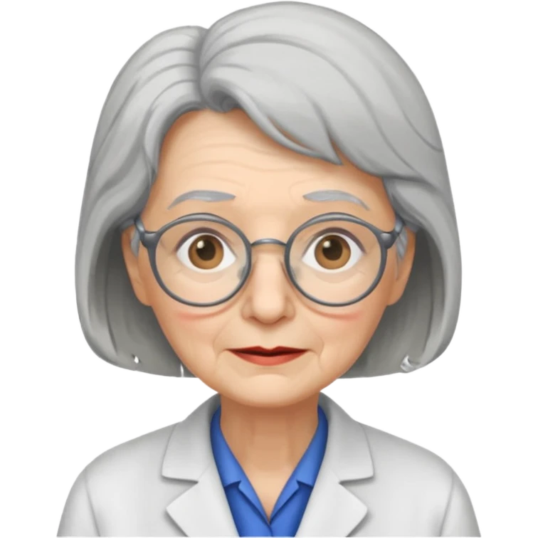 scientist professor old woman emoji