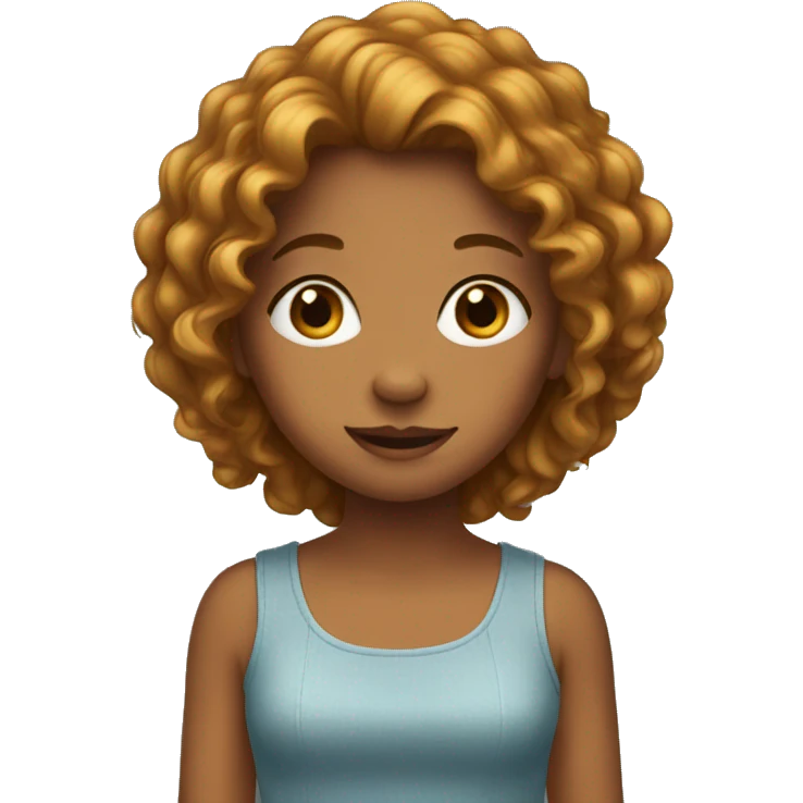 Girl with Cury hair  emoji