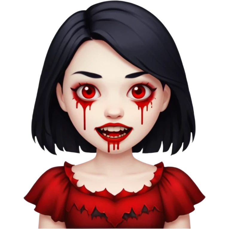 Vampir, Girl, Fangs, Blood, Penis emoji