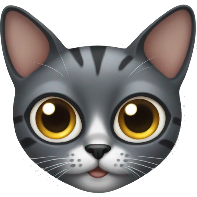 Cut cat with big eyes  emoji