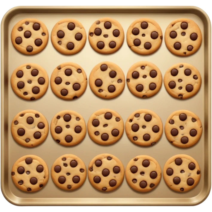 Baking tray with cookies emoji
