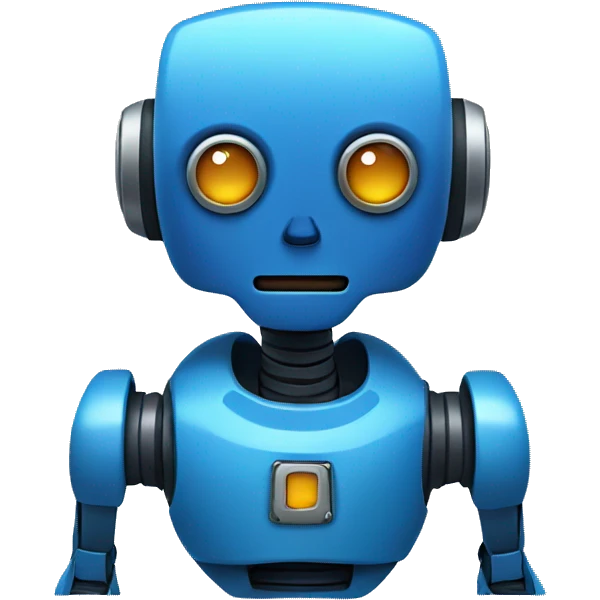 blue robot emoji