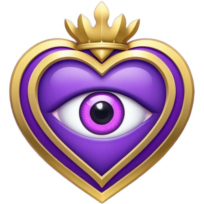 A Purple Heart with an eye emoji