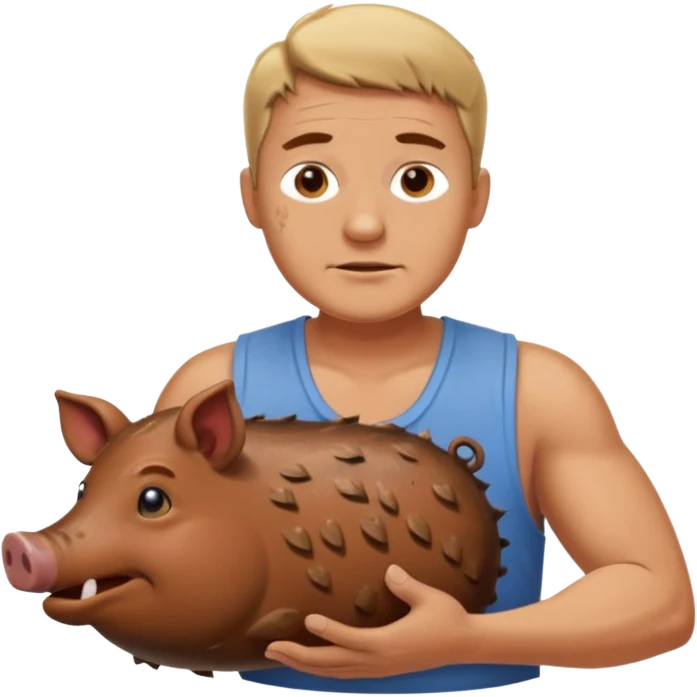 Man slapping a hog emoji