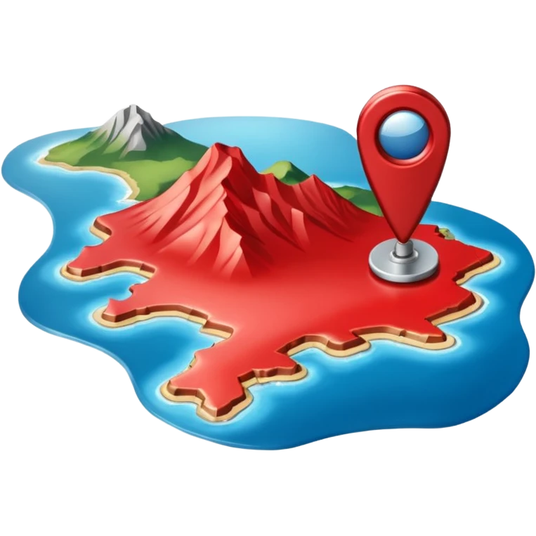 gps locater pin on west coast nz terrain map emoji