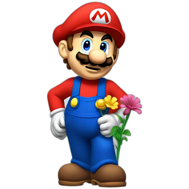 talking flowers mario emoji