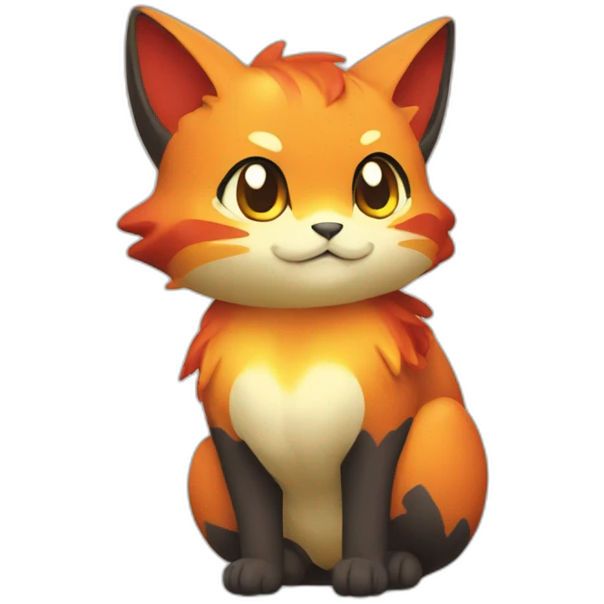 Sitting-bicolor-fire-type-pokemon-cat emoji