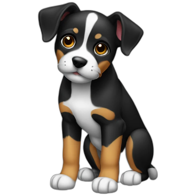 Kintamani dog black with stripe emoji