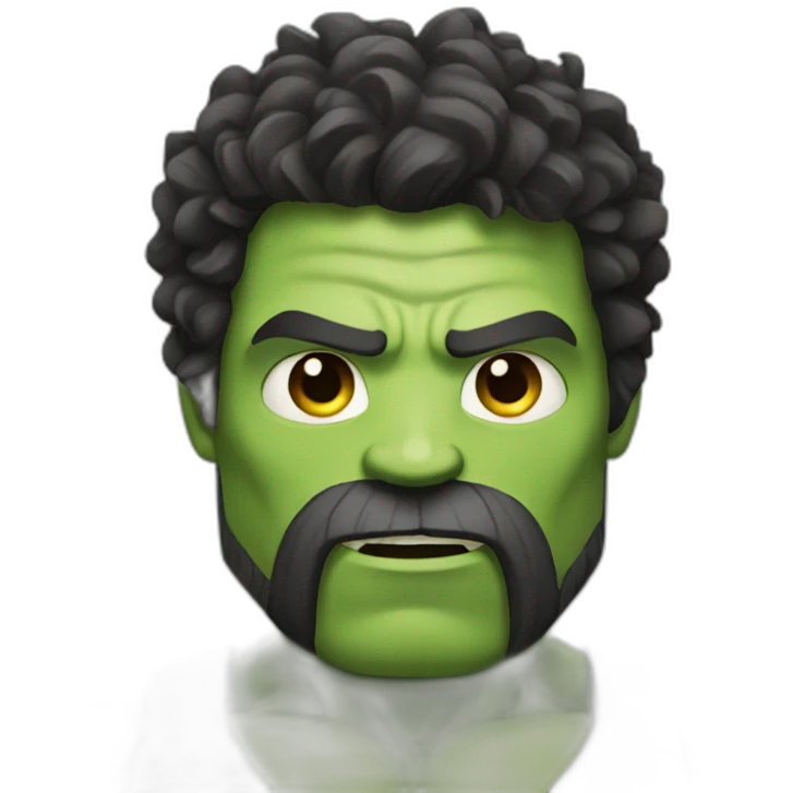 hulk with beard emoji