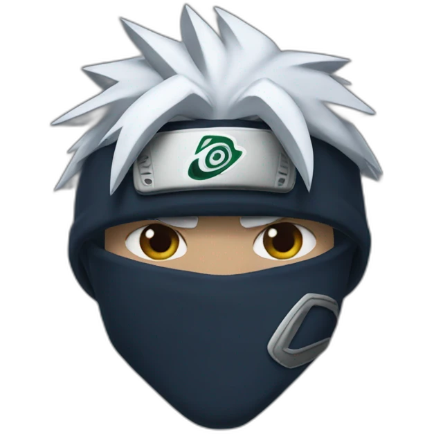 Kakashi in a black nike hoodie  emoji