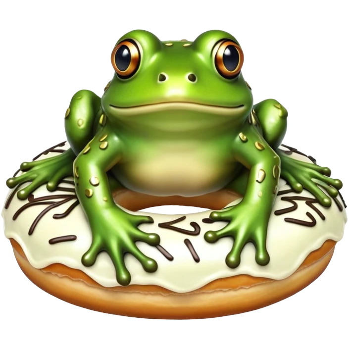 rococo regency frog shape donut emoji