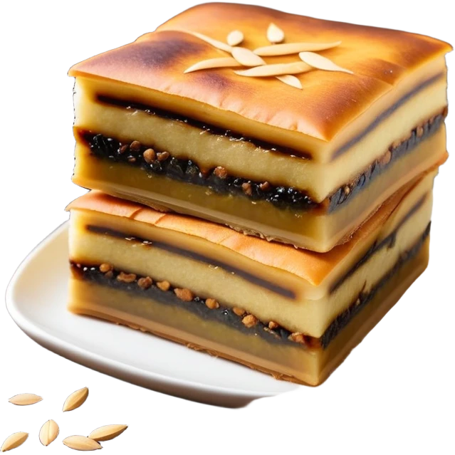 martabak manis-cinematic-realistic-martabak manis-dish-emoji,-depicted-as-a-single,-square-slice-of-sweet,-thick-martabak manis-with-a-rich,-indulgent-filling,-rendered-with-detailed-textures-and-vibrant,-appetizing-lighting emoji