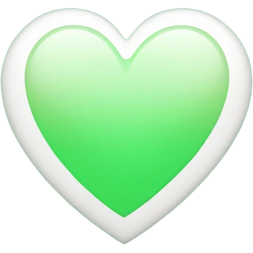 Green gradient heart  emoji