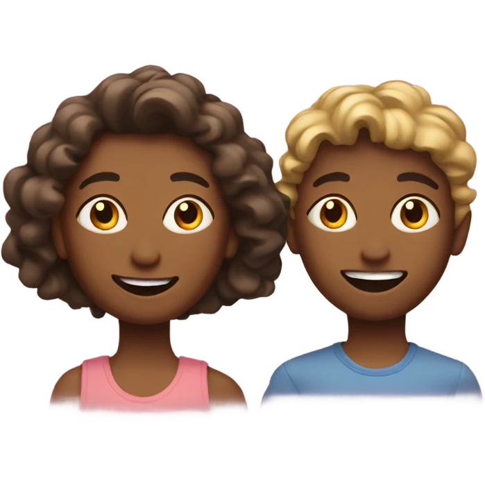 Two cousins being in the sun emoji